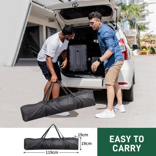 Bonnlo Tonnelle de Jardin Pliante 2x2 Imperméable avec Protection UV 50+ Gris foncé