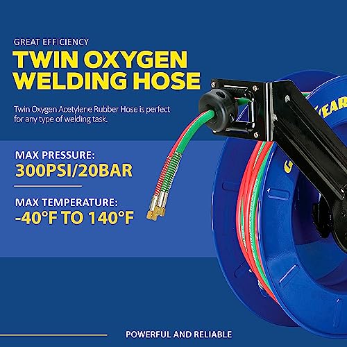 Image of Goodyear Retractable Welding Hose Reel, 1 /4 inch x 50 ft, 300 PSI