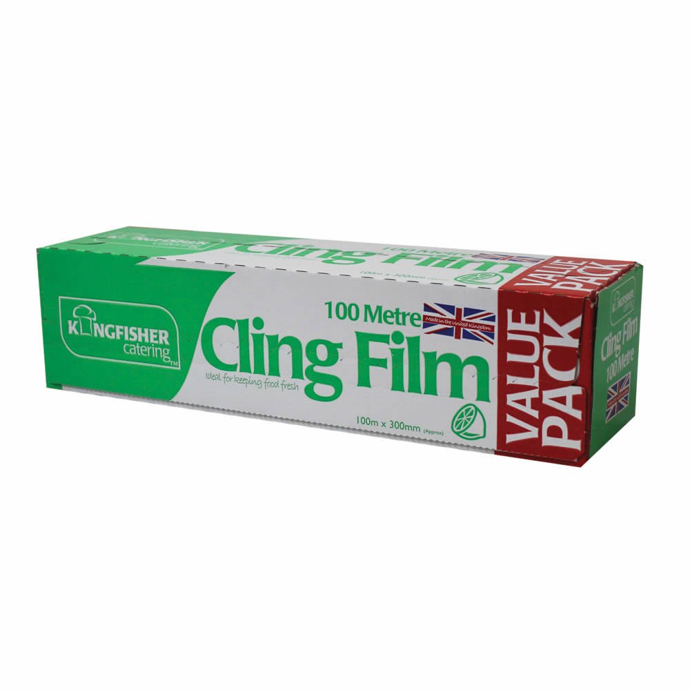 Best Price Square 100m x 300mm Catering Kitchen Clear Cling Film Food Plastic Wrap Large Wrapping