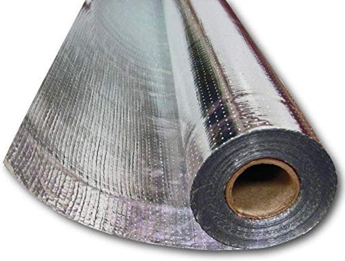 US Energy Radiant Barrier Insulation Aluminum Foil Roll 1000 SQFT (4ft x 250ft) Reflective Insulation Solar Attic Radiant Heat Foil Barriers (For Attic, House Wraps, Commercial) Tear Proof