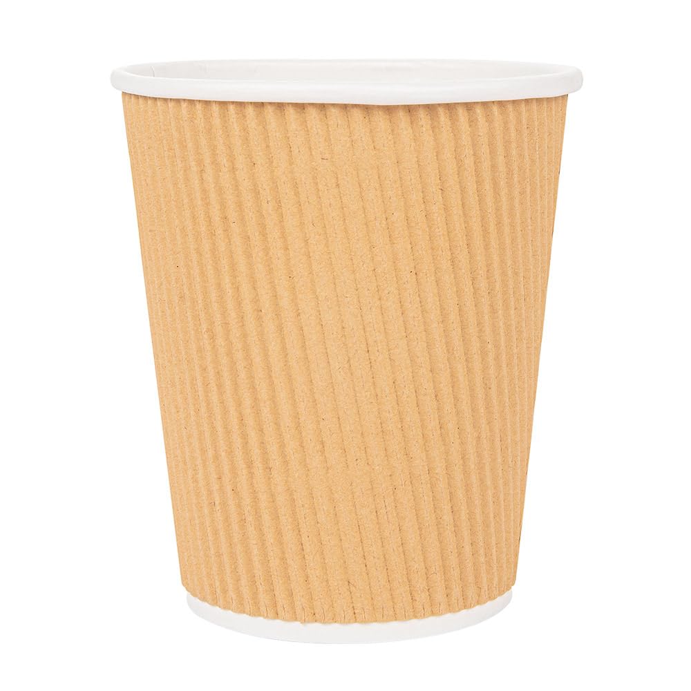 García de Pou 180.76 Vasos de Cartón Corrugado Desechables para Bebidas Calientes, 240 ml