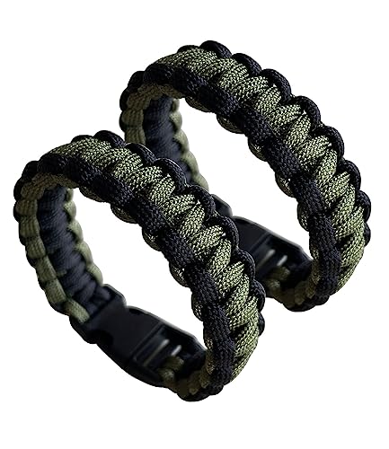 Reviews de Color Verde Militar los mejores 5. 42 CIBBALIY 2 pulseras de paracaídas de color verde militar, longitud efectiva, pulsera táctica trenzada de 8.5 pulgadas, incluye cuerda de paracaídas y hebillas de plástico para...
