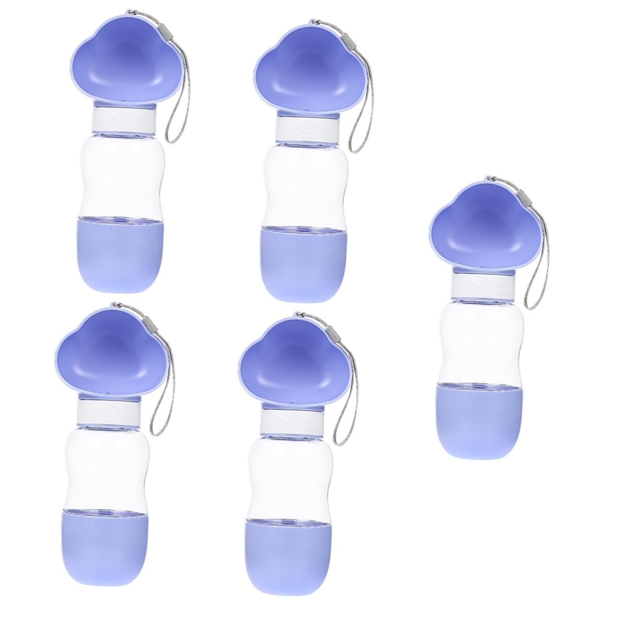 minkissy 5stücke Trinkflasche Für Hunde Tragbare Wasserflasche Mit Auslaufsicherem Design Für Unterwegs Camping Und Outdoor-aktivitäten -frei Bequem Für Welpen Und Kleine Hunde