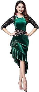 Amazon Co Jp ベリーダンス ラテンドレス 社交ダンス衣装 演技服 ワンピース ゆったり 練習着 ワルツ チャチャチャ ラテン ステージ衣装 演出着 演出用 社交ダンス ドレス ルンバ 緑 L ファッション