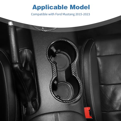 Marco para portavasos Mustang 2015-2023 fibra carbono miniatura 3