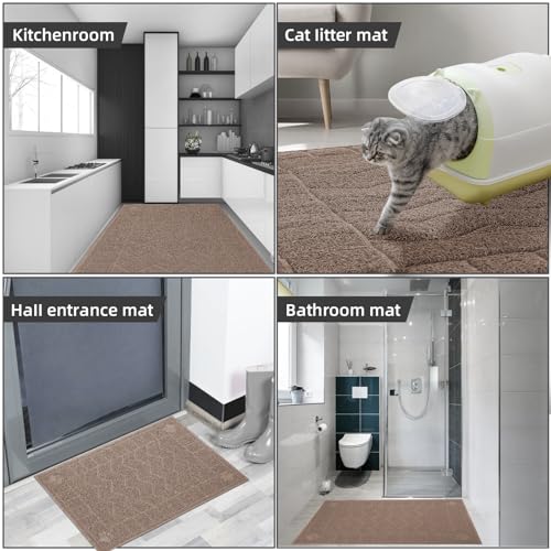 Image of Cat Litter Mat, Litter Trapping Mat Soft on Kitty Paws, 35 inch x 24 inch Kitten Litter Box Mat for Cleaner Floors, Waterproof, Easy Clean, Durable Large Size Cat Litter Pad for Kitten.