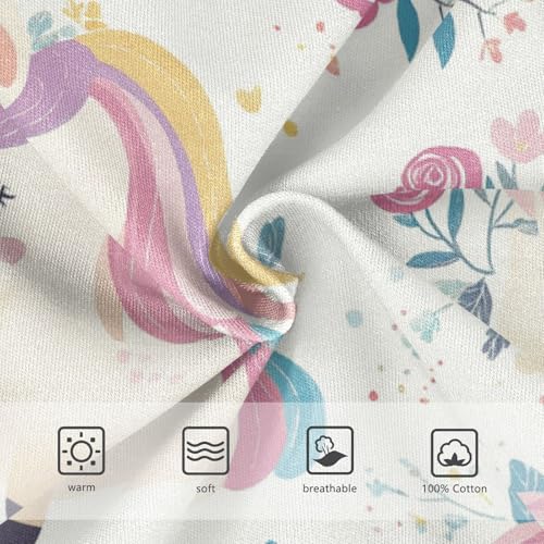 Wusikd Cute Unicorn Boys' Underwear Cotton Rainbow Roses Boys Briefs Soft Toddler Underwear 2T3