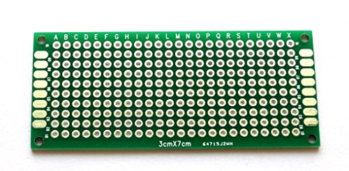 Penta Angel Placa de circuito impresso universal PCB com protótipo de dupla face, 10 peças (3 x 7 cm