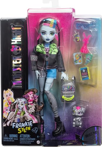 Monster High HXH73 Frankie Stein Doll In Denim Jacket & Shorts thumb #5