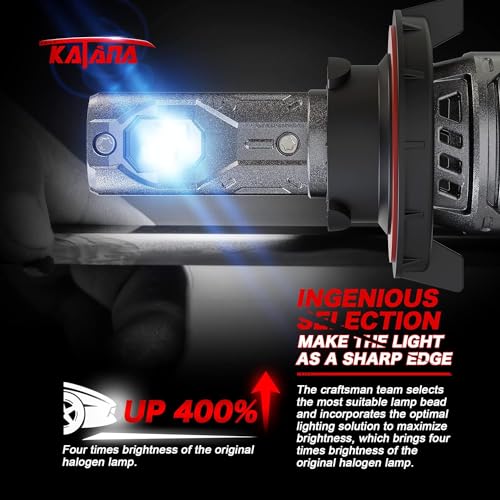 Image of 9008 Fog | H13 Bulbs,400% Brightness,Plug and Play,Xenon White,Cooling Fan of 2
