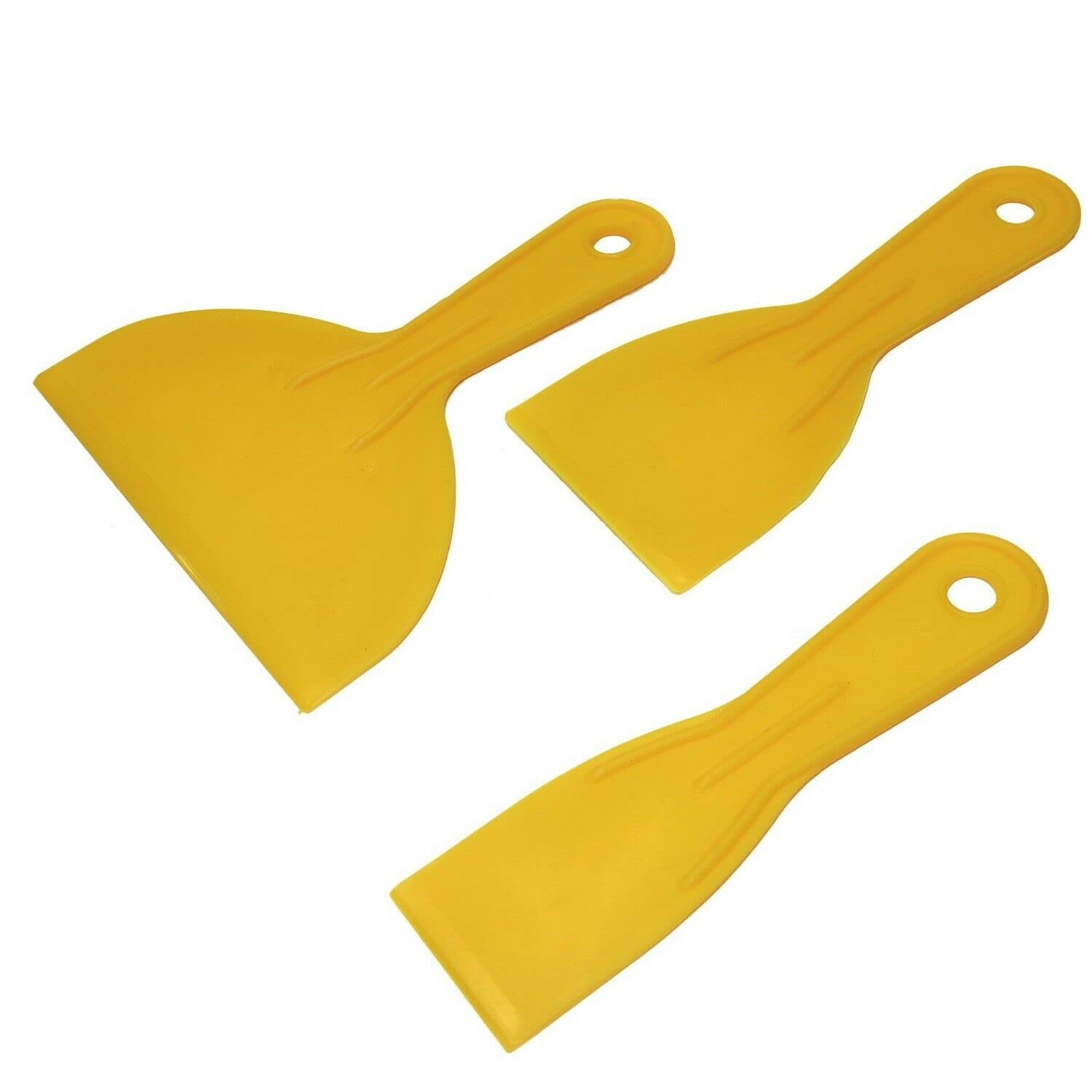 Unicorpse 3PC Set Durable Plastic Scraper Filling Spreader Putty Mixer Skimmer Paint
