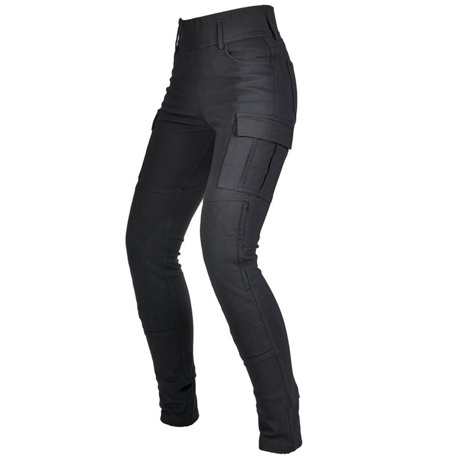 Damen Motorrad Leggings Aramidfaser Stretch Abriebfest mit Herausnehmbaren Protektoren Touren Motocross Racing Biker Schutz