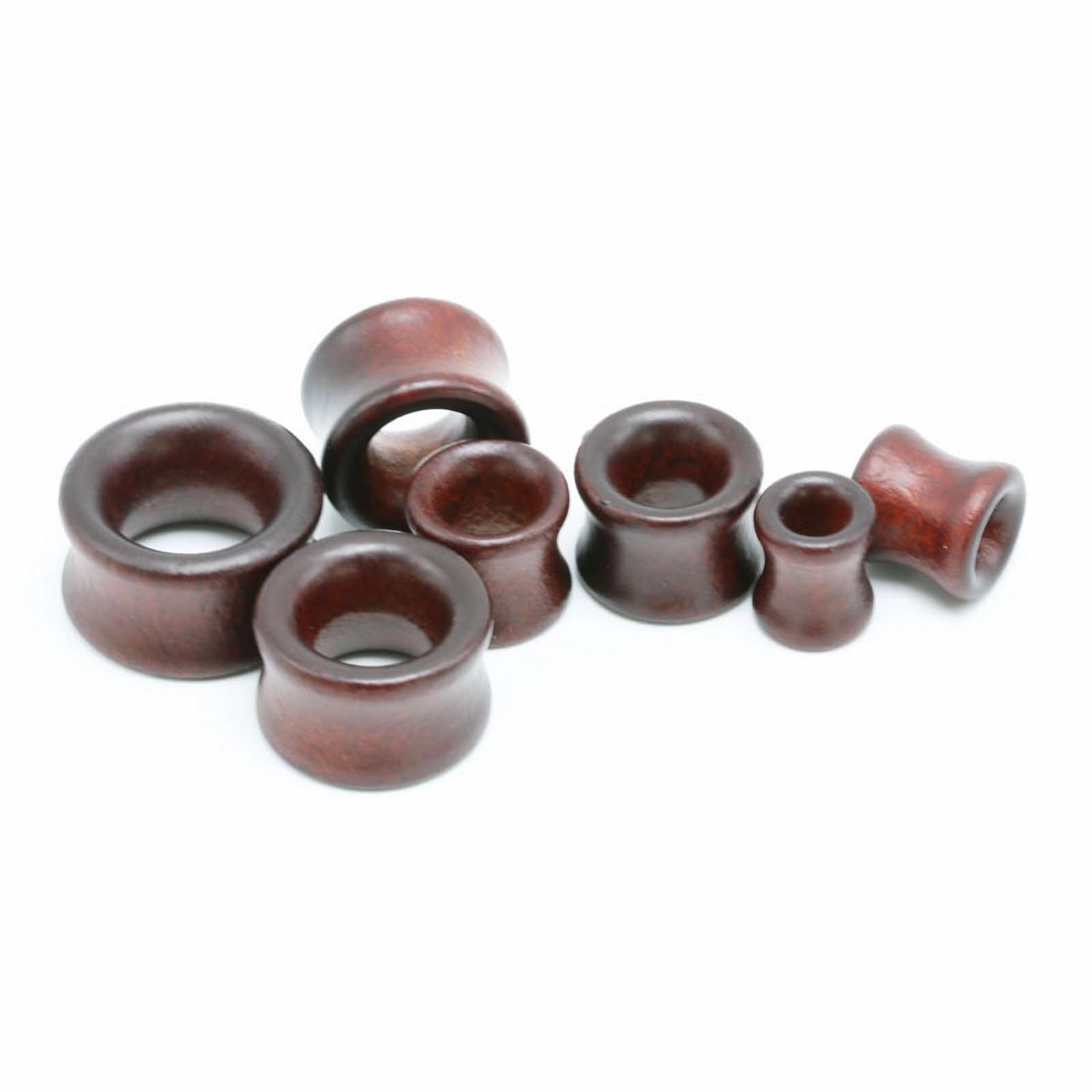 3 pary brązowych czarnych drewnianych kolczyków do uszu, vintage, drewniany pierścień, zatyczki do uszu, tunele, 0 g (8 mm)