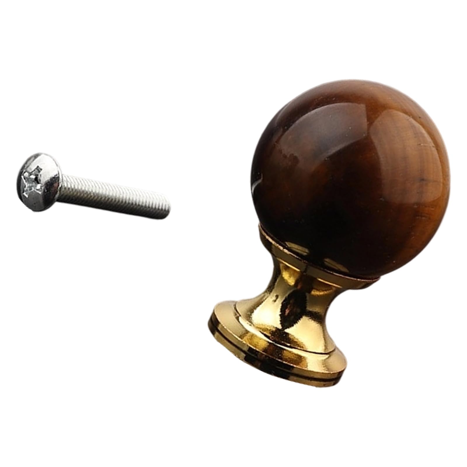 Zbiianxer Brown Color Crystal Round Ball Dressers Knob Kitchen Cabinet Door Handle Cupboard Pulls Simple Drawer Knob Furniture Hardware Crystal Round Ball Cabinet Furniture Handle Decoration