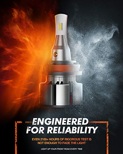 Image of SEALIGHT 9006 LED Bulbs, L2 HB4 24,000LM Super Brightness 6000K Cool White Bulbs, IP68 Waterproof, Plug and Play, 15000RPM Turbo Fan, 60000Hrs Lifespan, 1:1 Size Driving Bulbs, Pack of 2