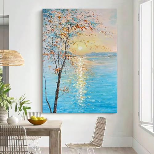 Peinture de paysage de lever de soleil pour une ambiance zen chez soi