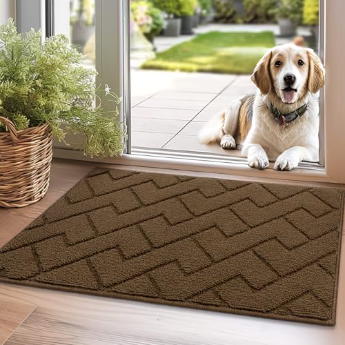 hicorfe Indoor Doormat,Front Back Door Mat Rubber Backing Non Slip Door Mats 20