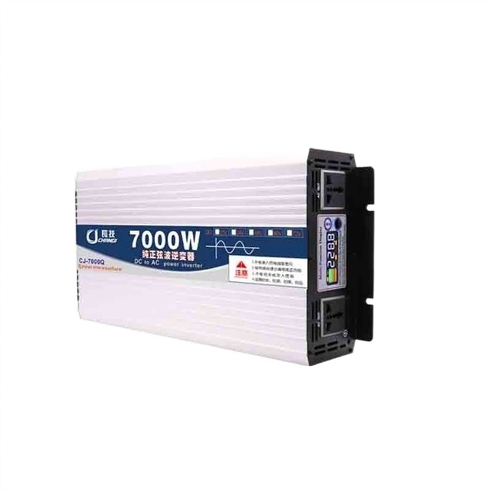 CUDTAPI Pure Sine Wave Inverter 1600W 2200W 2600W 3000W 4000W 5000W 6000W 7000w 8000w 12V/24V 48V 60V To 110/220 Voltage Power Converter USB Solar Inverter(7000W,60V,60HZ)