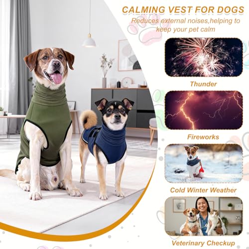Dog Anxiety Calming Hoodie, Breathable Dog Anxiety Jacket Vest Coat Adjustable Pet Hoodie with Hood, Keep Pet Calm, M, (Dark Blue), Intended for Thunder/Fireworks/Separation - Image 5
