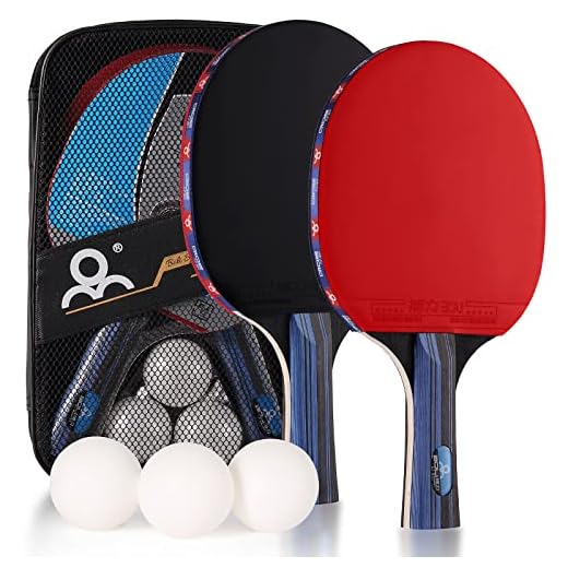 LEADER RIDER Ping Pong Paddles Set with Balls, Table Tennis Racket Set, Training Recreational Racquet Kit - Table Tennis Paddle & Game Accessories for Indoor or Outdoor