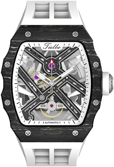 SPUFALER メンズ機械式腕時計 自動機械式ムーブメント 防水 夜光サファイア ミラーウォッチ メンズ カーボンファイバーケース, ホワイト Amazonで販売中 SPUFALER メンズ機械式腕時計 自動機械式ムーブメント 防水 夜光サファイア ミラーウォッチ メンズ カーボンファイバーケース, ホワイト Amazonで販売中