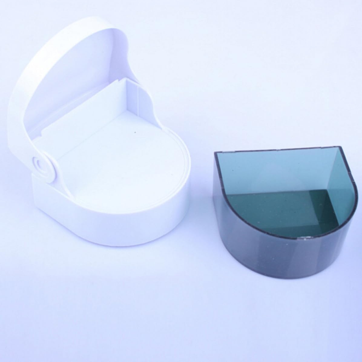 Mini Jewelry Cleaner Machine White Plastic for Dentures and Jewelry