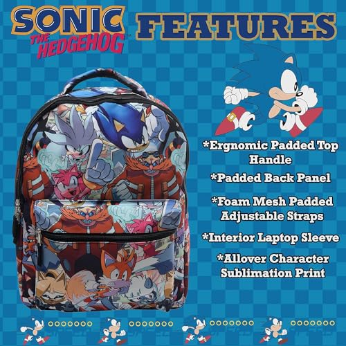 AI ACCESSORY INNOVATIONS Sonic The Hedgehog Backpack: Engaging School Bag with Sonic Characters for Kids & Adults Durable & Comfortable Everyday Gear - Image 5