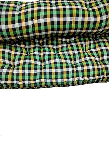 Image of Deevine Craft Quality Soft Cotton Multicolour Mattress Gadda Box Cotton Quilt Rectangle Type 4 Inch Height Deewan Bed 48x72x4 Inch