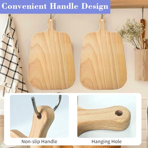 Set 6 tablas para cortar de madera con mango 26.7x15.2 cm miniatura 4