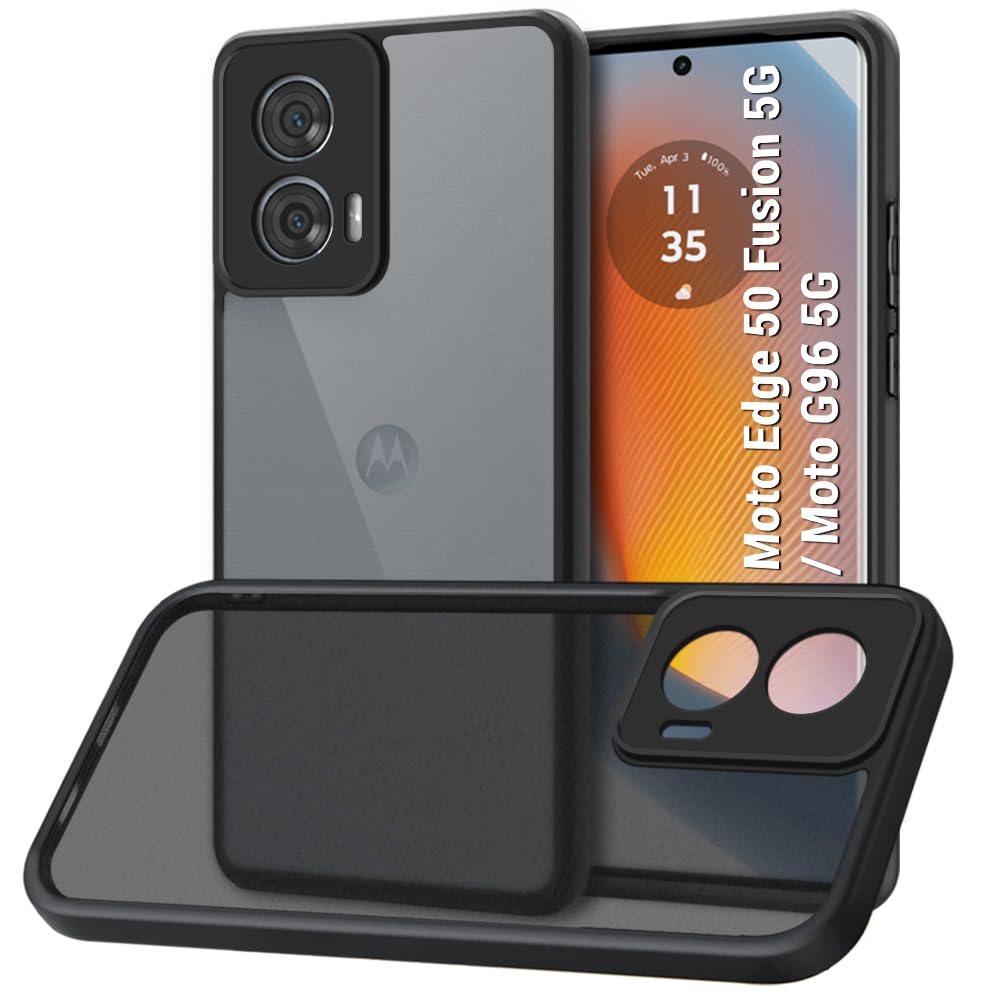TheGiftKart Hybrid Shockproof Back Cover Case for Motorola Moto Signature 5G | Camera Protection Module | Hard Back Case Cover for Moto Signature (PC & TPU, Translucent Smoke Matte Back, Black Sides) — Amazon image 18