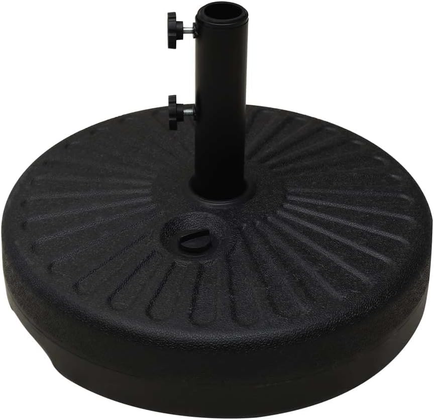 YAHOME Round Water or Sand Fiiled Parasol Plastic Umbrella Base Stand Patio Outdoor Heavy Duty Umbrella Holder Outdoor Umbrella Holder Stand 22L