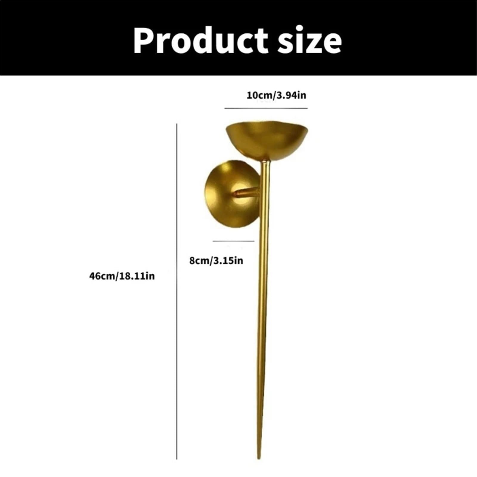 Kerzenständer, Wandleuchte, Kerzenhalter for Wanddekoration, Metall-Kerzenständer for Wohnzimmer und Kamine FüR Deko