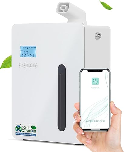 Mxmoonant Máquina de aire inteligente de aroma de 10.1 fl oz, difusor sin agua HVAC con control de aplicación de bajo ruido para el hogar, hotel,