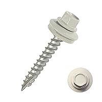 Vista 1 de EAGLE 1 Tornillos para Techos de Metal #10 - Tornillos Autorroscantes con Cabeza Hexagonal Pintada y Arandela de Goma EDPM para Metal a Madera