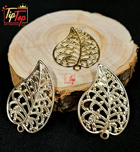 Image of Premium Golden Metal Charms Filigree Connectors for Craft and Jewellery Making Accessories DIY