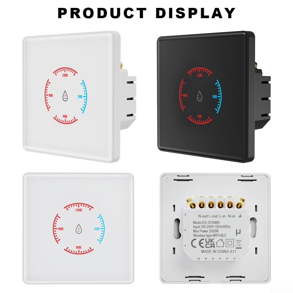 Smart Wasserheizer Switch 40A WLAN Temperatursensor(White)