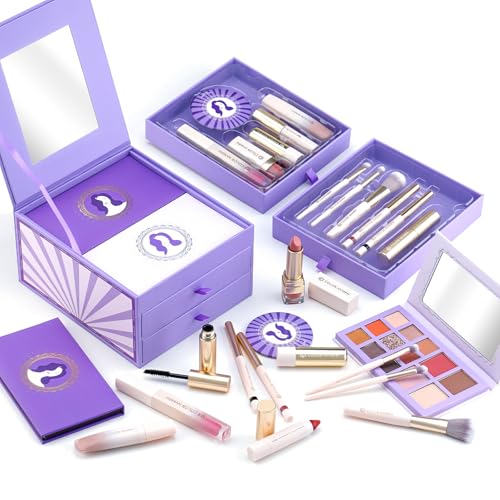 Color Nymph Makeup Gift Set For Teens Full Make Up Kit Purple Storage Case