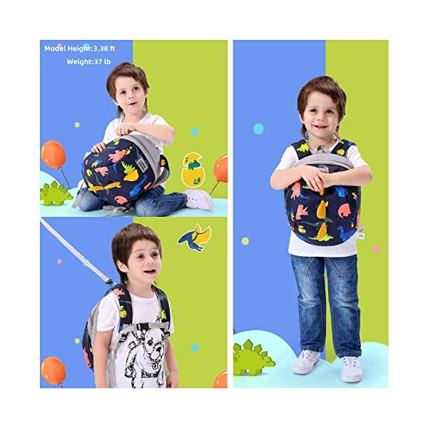 willikiva Dinosaurier Kleinkind Mini Rucksack Kinder Baby Sicherheitsgeschirr Leine Wasserdicht Jungen und Mädchen – Bild 4