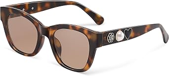Classic Square Sunglasses Womens - UV Protection Sun Glasses Retro Trendy Sunglasses for Women