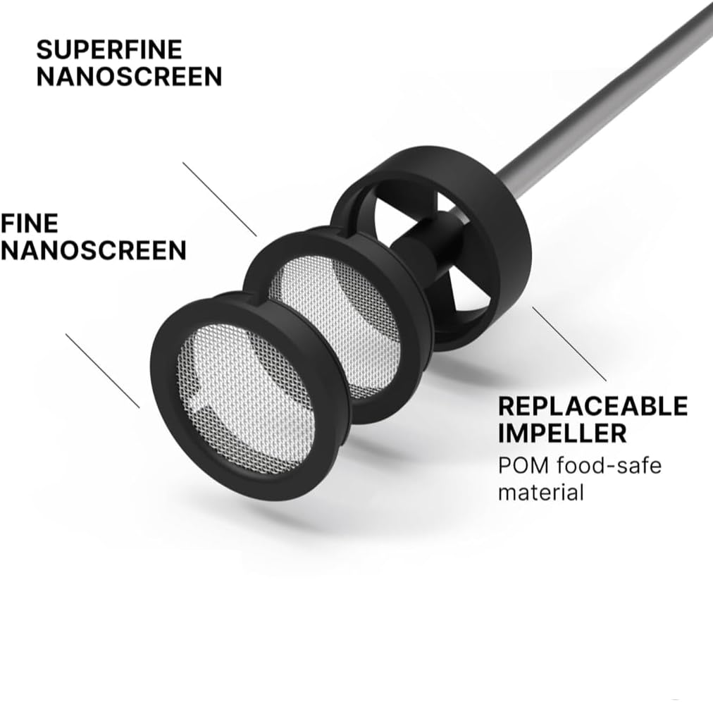 Component Impeller Three-Piece Set for Sub-minimal Nano Foamer V2 or Sub-minimal Nano Foamer V2 Lithium include Replaceable Impeller, Fine Nanoscreen, ＳｕｐｅｒＦｉｎｅ Nanoscreen (White)