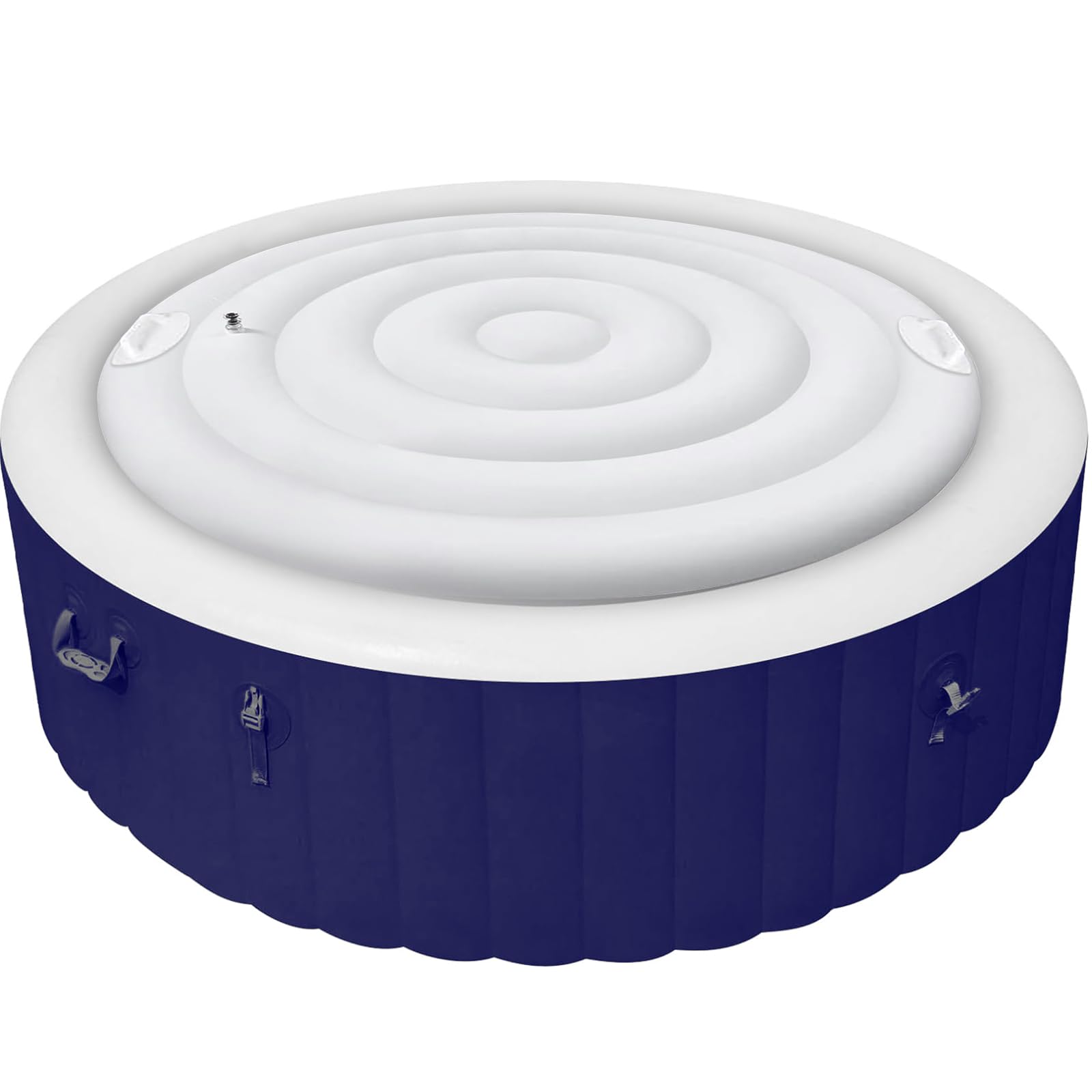 Inflatable Hot Tub Cover- Energy Saving Lid for Round Hot Tub- Foldable Protective Rain Overflow Cover for Outdoor Inflatable Hot Tubs (5.4FT)