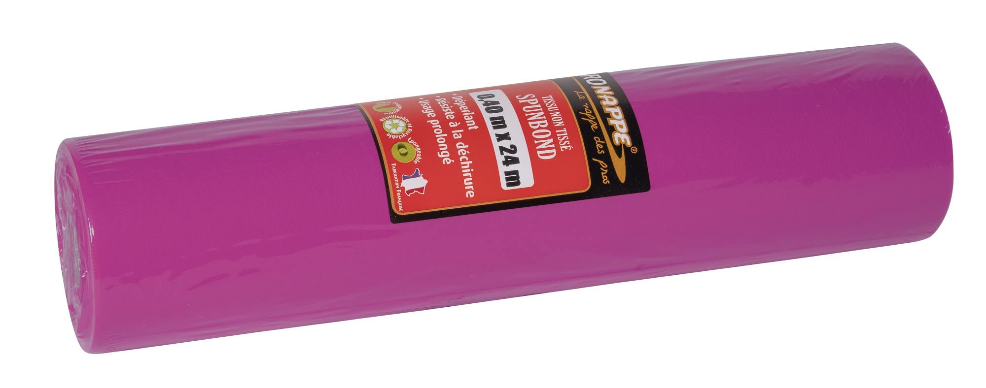 Cogir R732453I Exacompta Spunbond - Mantel desechable en Rollo (4 Rollos), 40 cm de Ancho x 24 m de Largo, Impermeable, Lavable, precortado, Cada 1,2 m, Hortensia