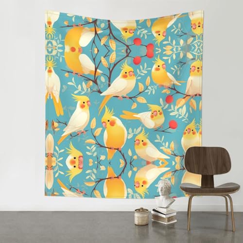 Tapisserie murale calopsitte habiller un mur vide 152x129 cm