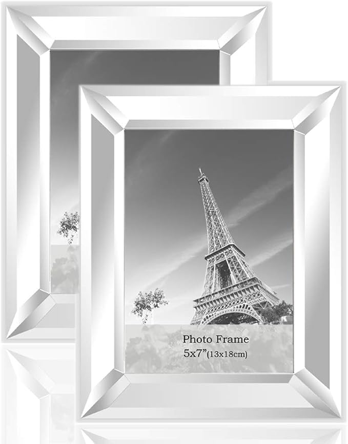 meetart Mirror Photo Frame 5x7 inch 2 Piece Pack for Home