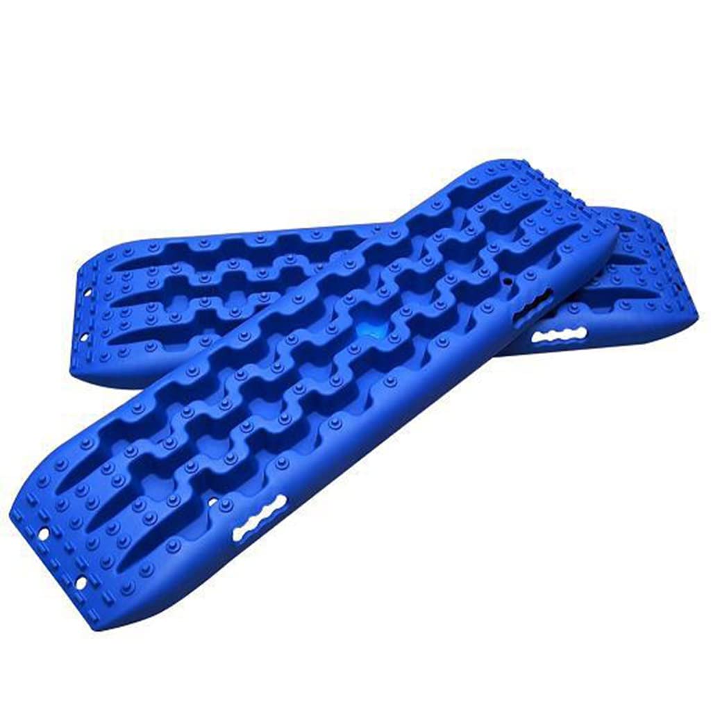 Przenośne tory trakcyjne awaryjne, Recovery Traction Boards 42x12.2inch 2 Pcs Multicolor For Cars Trucks Van(Blue)