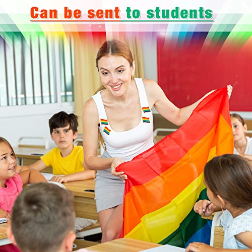 Image of 100 Pcs Gay Pride Pins Rainbow Flag Pins LGBTQ Pins Gay Pins LGBTQ Accessories Lapel Pin Flag Collar Pin Brooch Pin Decoration for Men Women Backpack Bag Clothes