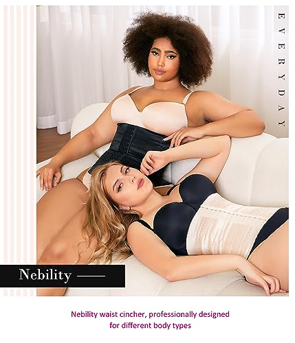 Nebility Waist Cincher Shapewear Tummy Control Plus Size Waist Trainers for Women Belly Trimmer Body Shaper Corset Girdle3