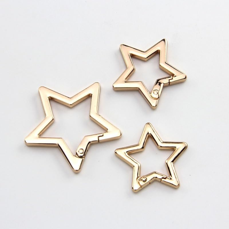 Star Carabiner - Stainless Steel Heavy Keychain Clip,Snap Hook Holder Carabiner Hook Clip,Keychain Carabiners for Keys and Wallet Accessory with Key Chain Rings - Image 4