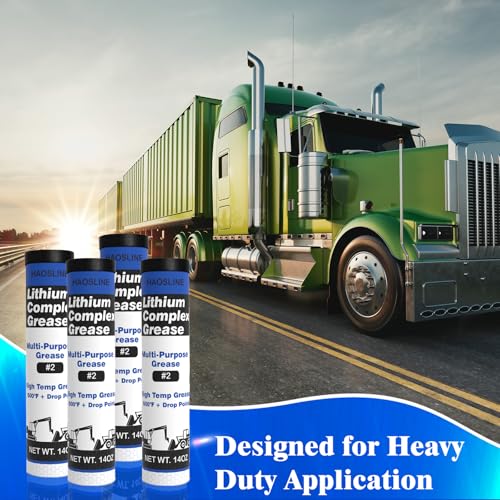 Image of 10 Tubes High Temperature Wheel Bearing Grease for Semi Truck,Tractor,Marine,Trailer,5th Wheel,Ball Joint,Axle,Lithium Complex Grease Tube, Blue, #2,14 OZ