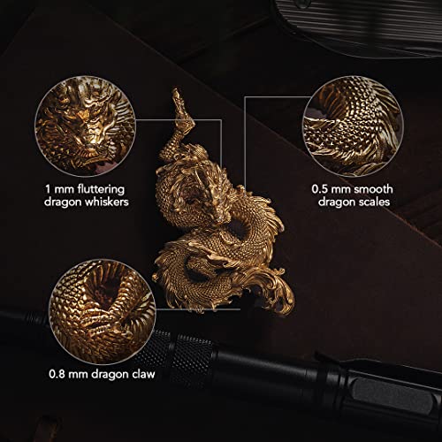 COPPERTIST.WU Dragon Pendant Necklace for Men丨Cool Gothic Punk Brass Dragon Head Animal Charm4